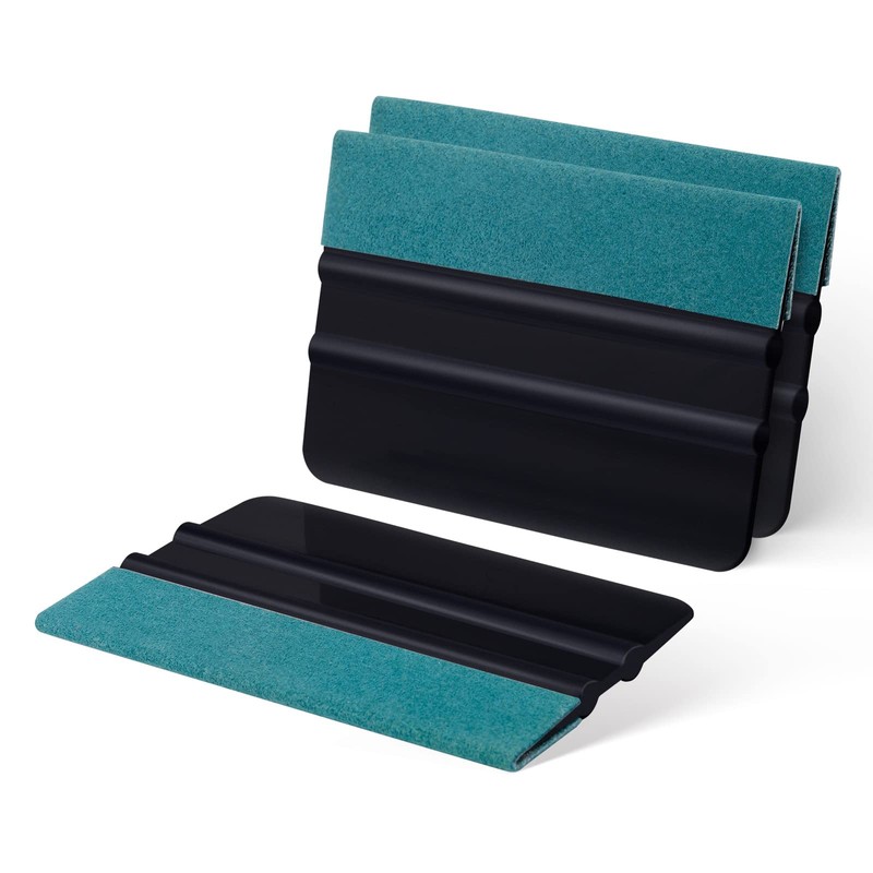 FOSHIO Vinyl Wrap Squeegee 4 Inch with Micro Fiber Suede