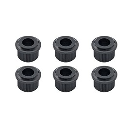 Musiclily Pro Steel Vintage/Modern 6mm to 10mm Guitar Tuner Conversion Bushings Tuning Pegs Adapter Ferrules, Black (Set of 6)