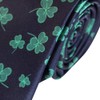 St.Patrick's Day Irish Theme Green Clover Shamrocks Navy Blue Neck