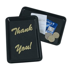 Tip Tray Black 10 pcs Thank You Bill Presenter Tips Restaurant Hotel Bar Cash Change Cheque Presenter
