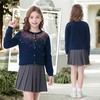 Rolanko Girls' Bolero Cardigans, Long Sleeve Cotton Basic School Clothing,