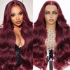 DOLLY PRETTY 30 Inch 13x6 99j Burgundy Wig Human Hair