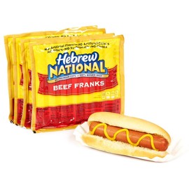 Hebrew National Beef Franks, 12 Oz (4 Pack) 28 Total Hotdogs