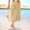 Janmercy 31.5 Inch 12 Pack Natural Raffia Hula Skirt Grass