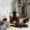 ecooe Black Stainless Steel Tea Warmer with Tea Light Holder