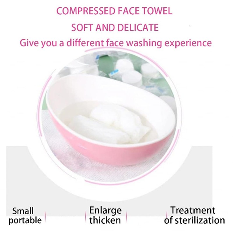 Disposable Face Cotton Coin Tissue - 150 PCS (8in×8in), Ideal