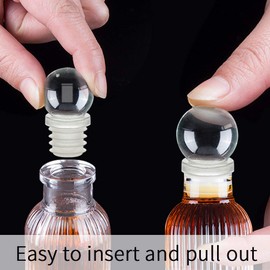 Wine Bottle Stoppers 40 Pack Wine Saver with Silicone Glass Unbreakable Wine Stopper for Decanter Beverages Champagne Liquors Oils Diffuser Bottles