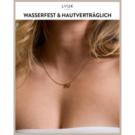 LUUK LIFESTYLE Necklace with Pendant, Chain Made of Waterproof Stainless Steel, Elegant Design & Everyday Chain for Women, Gift Idea, Jewellery, in Gold, Silver, Rose, Stainless Steel