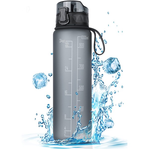 FULDENT Drinking Bottle 1 Litre [BPA Free] with Non-Slip Rubber