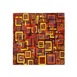 Ambesonne Abstract Head Scarf, Colorful Trippy Square, Hair Wrap, 27" X 27"