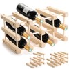 12-Bottle Stackable Wooden Wine Rack, Modular Wine Racks Storage Shelf,