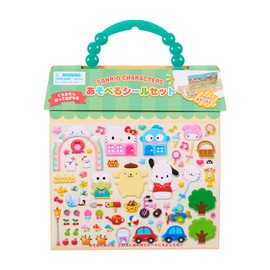 Sanrio 155306 Toy Sticker Set, Sanrio Characters Mount: Paper (PP), Sticker: PVC, Toy, Children, Ages 3 and up