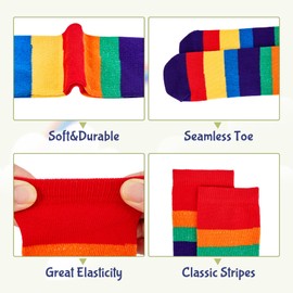 Durio Youth Baseball Socks Toddler Kids Soccer Socks Soft Cotton Long Socks for Girls Boys Kids Baseball Socks White&Peach Pink&Light Pink White Stripe 10-12 Years