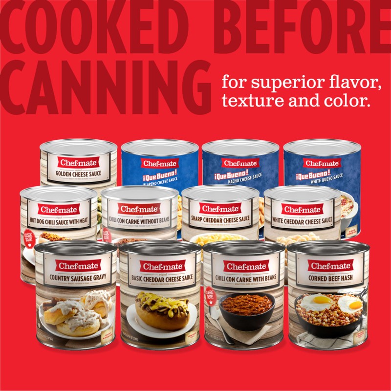 Chef-mate Beef Chili, Canned Beans with Meat, 6 lb 11