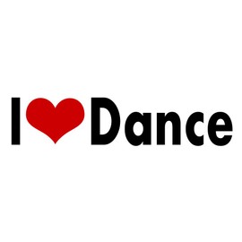 WitnyStore i Love Dance Sticker Decal Vinyl Bumper DÉCOR CAR Truck Locker Window Wall Notebook