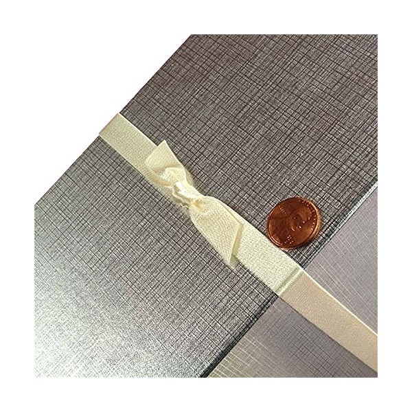 7/16" X 16" Antique White Satin Bow Stretch Loops |