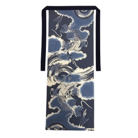 Edo-Ten Ecchu Loincloth (Loincloth), Made in Japan, 100% Cotton, Tenugui Pattern, Stylish, Japanese Pattern, Men's, One Size Fits Most, Skull, Dragon, Bat, Dragon (navy string)