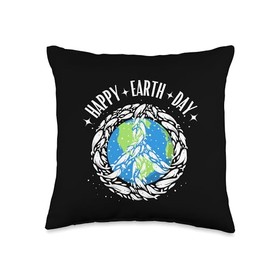 Happy Earth Day World Whales Ocean Universe Nature Throw Pillow