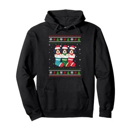 Ugly Xmas Sweater Havanese Dog In Christmas Socks Pullover Hoodie