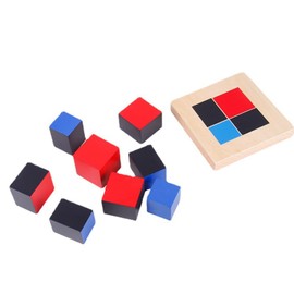 Baoblaze Wooden Cube Toy, Montessori Math Materials, Education Toys, Kid Math Learn Toys Interactive Toy for Boys Girls, Children, Trinomial Cube