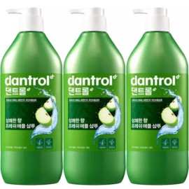 Dantrol 댄트롤 상쾌한 향 프레쉬 애플 샴푸 820ml x 3개 머리떡짐 비듬 두피 케어 Dantrol Refreshing Fresh Apple Shampoo 820ml x 3 Anti-Dandruff Flaking Scalp Care