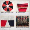 Uniwish Pre-Strung Black and Red Triangle Flag Banner Garland for