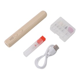 30000RPM Portable Electric Nail Drill with LED Light Professional Manicure Pedicure Polishing Shape Tools for Home Salon Use Khaki