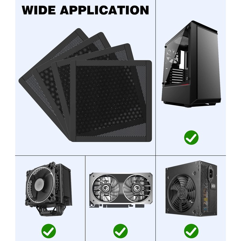 MoKo 140 x 140mm PC Case Magnetic Dust Mesh Filter,