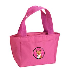 Caroline's Treasures SC9124PK-8808 Pink Basenji Lunch Bag Insulated Lunch Box Tote Bag for Women Adult Men, Reusable, Large, Multicolor