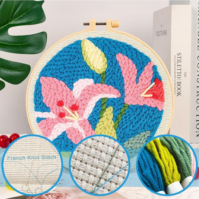 Punch Needle Set Anfänger, Punch Needle Kit, Stickerei Set, Punch