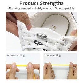 SUSWIM No-Tie Shoelaces, Easy to Put On and Take Off,, Pink, 120cm