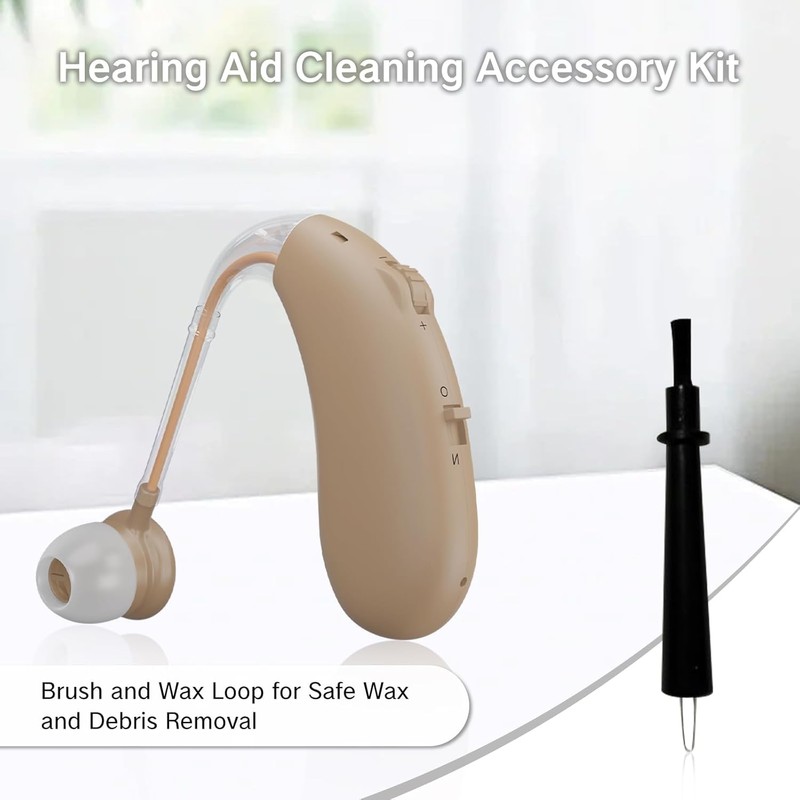 NIIIYTYB 3 Pieces Hearing Aid Cleaning Tools Kit in Ear
