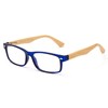 Real Bamboo Reading Glasses Spring Hinge Genuine Bamboo Rectangular Reader