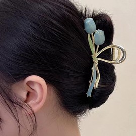 HAPVITAL Hair Clip, Romantic Tulip Styling Hair Clip, Flower Hair Clip, Hair Clip, Hair Accessory, Women's, Recommended for Women of All Ages, Popular, Korean Style, Cute, Simple, Stylish, Office,