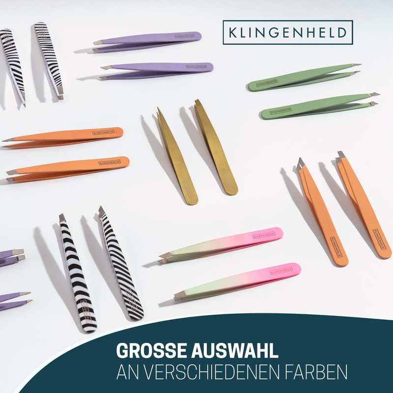 KLINGENHELD® Precise Tweezers Set with Hand-Cut Tips - Perfect for