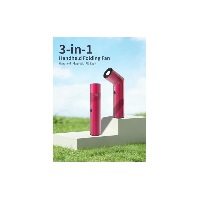 2 in 1 Handheld Fan USB Rechargeable 8 Speeds 10H