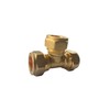 WRAS 15mm Compression Tee - Durable Brass Compression Tee Pipe