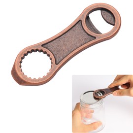 XHIPY Mason Jar Opener, Canning Jar Opener for Sealed Lids, Canning Jar Opener, Beer Bottle Opener, Soda Can Opener, Multi-Function Bottle Opener, Mason Jar Opener for Canning Lids(Red copper)