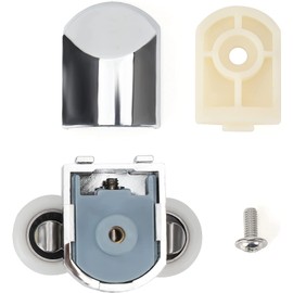 Replacement Shower Door Fixing Wheels 23mm in Chrome - 4X Top & 4X Bottom - Fits Glass 4-6mm (23MM,8PCS)