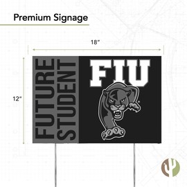 Desert Cactus Florida International Univeristy Panthers 12x18" Graduate Graduation Celebration Yard Sign Graduates Outdoor Lawn Display with Stakes (Grad Sign 4)