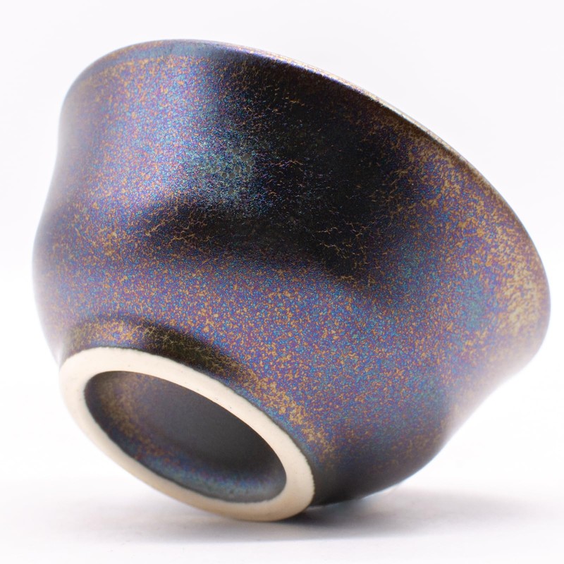 Mino Ware Tozan Kiln Black Gradient Guinom Cup Choko Approx.
