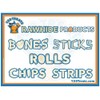 123 Treats - Dog Rawhide Knotted Bones 5-6” (25 Count) - 100% Natural Beef Hide