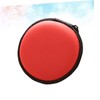 IWOWHERO Portable Coin Purse for Earbuds Red Zipper Case Earphone
