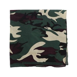 Motique Accessories Extra Large Paisley Bandana 27x27 (Camo)