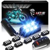 MZS 8Pcs Motorcycle LED Light Kit, Multi-Color Neon RGB Strips