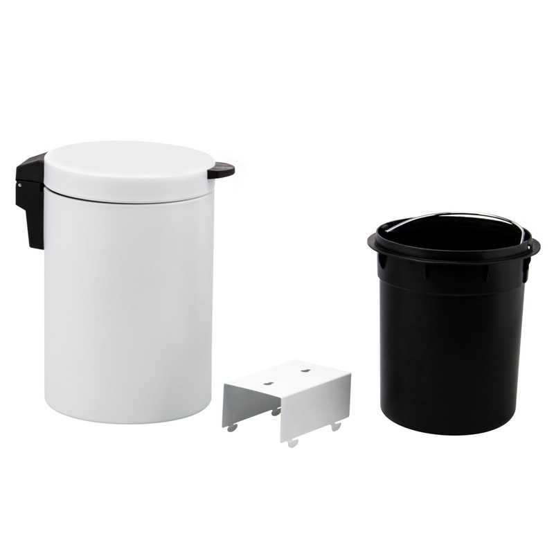 bremermann Wall-Mounted Cosmetic Bin, 3 Litres, Bathroom Bin, 2-Way Mounting,