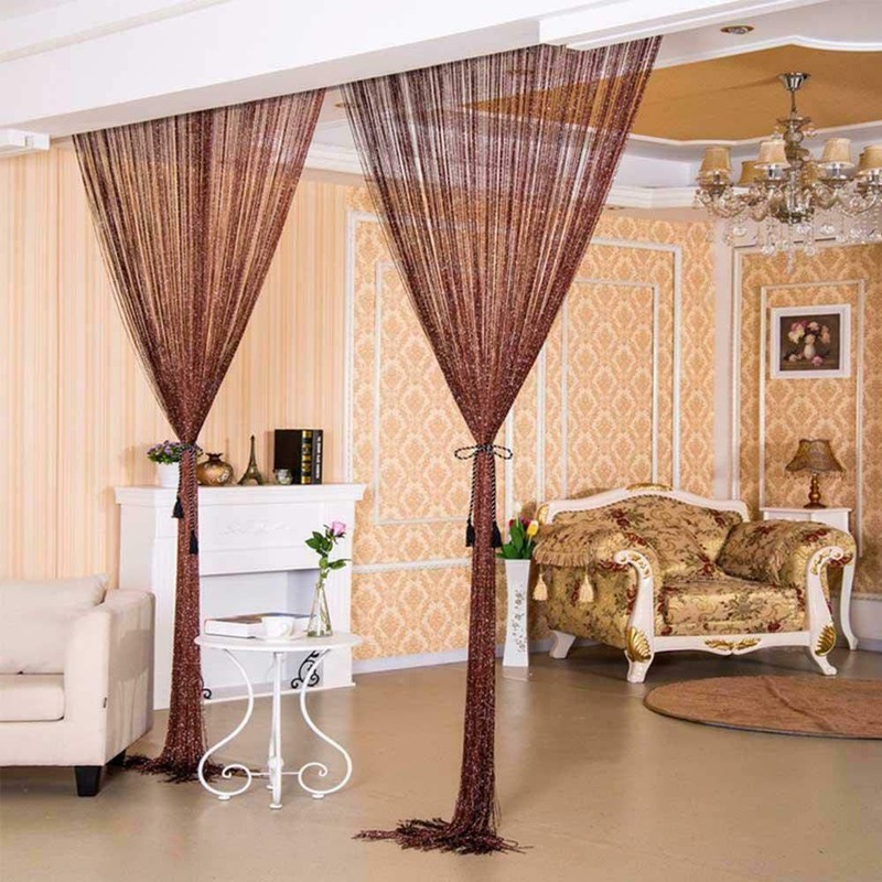 WedDecor String Curtains Glitter Fringe Panel Fly Screen Room Divider