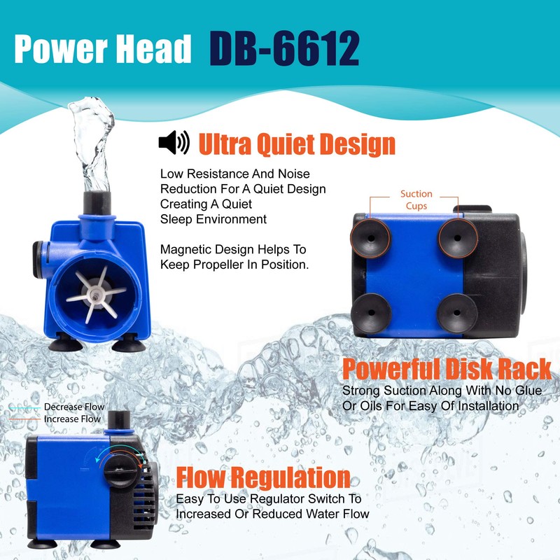Aqua Dream 210 GPH Submersible Pump(800L/H,18W) Ultra Quiet Adjustable Water