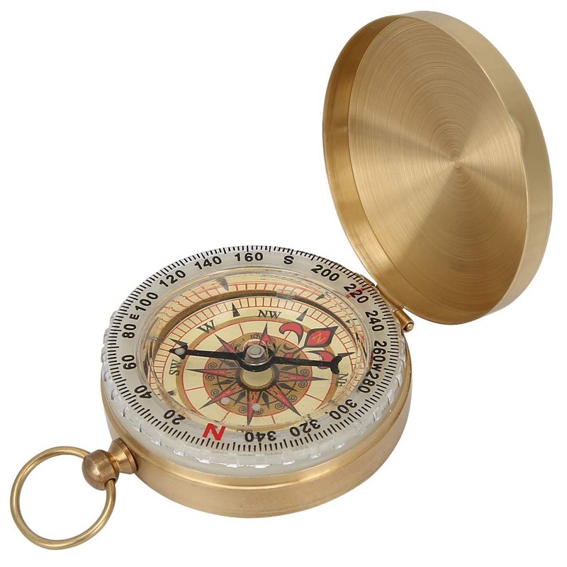 BORDSTRACT Handmade Brass Compass Antique Nautical Vintage Direction Compass Direction
