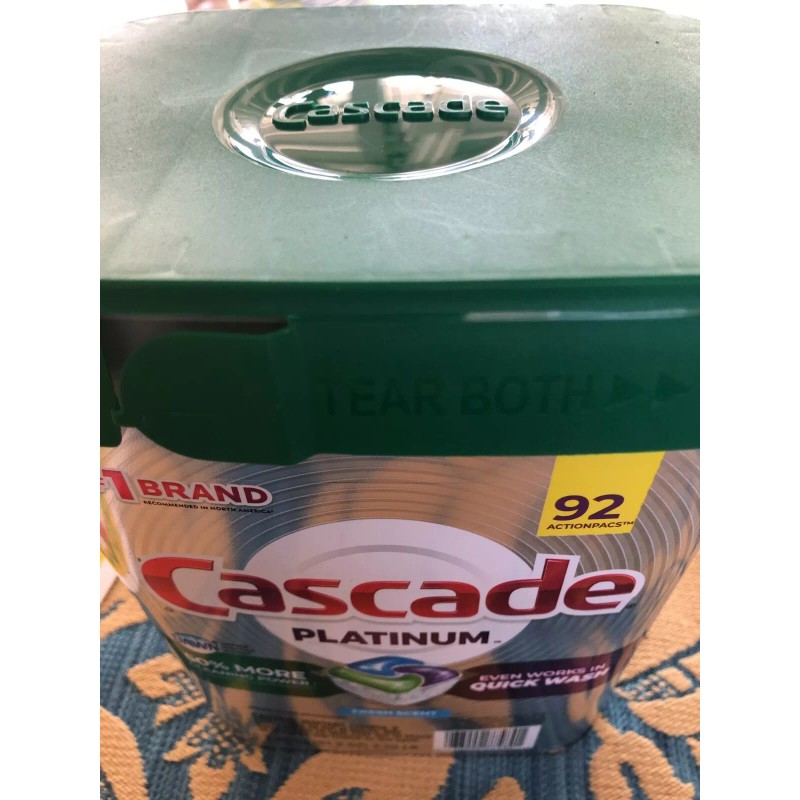 Cascade 6 Boxes -Cascade Platinum ActionPacs Dishwasher Detergent - 92